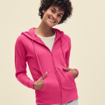 Women's lightweight hooded sweatshirt jacket  Zipped